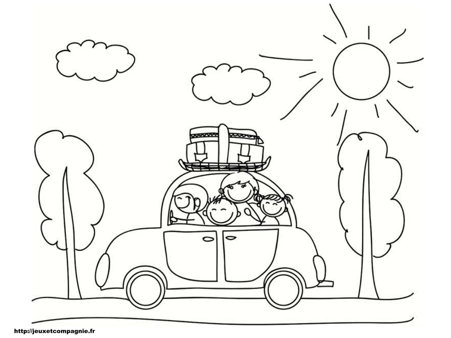 Путешествие на машине детский рисунок