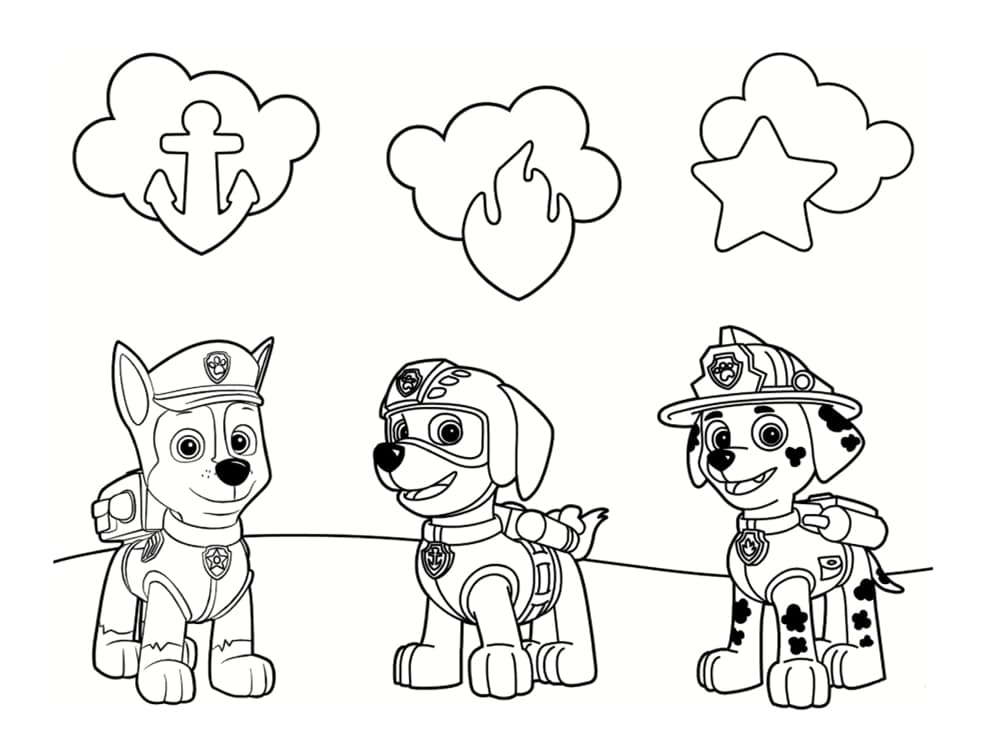 Coloriage Coloring Pat' Patrouille Paw Patrol Stella Skye Super chien super-pups