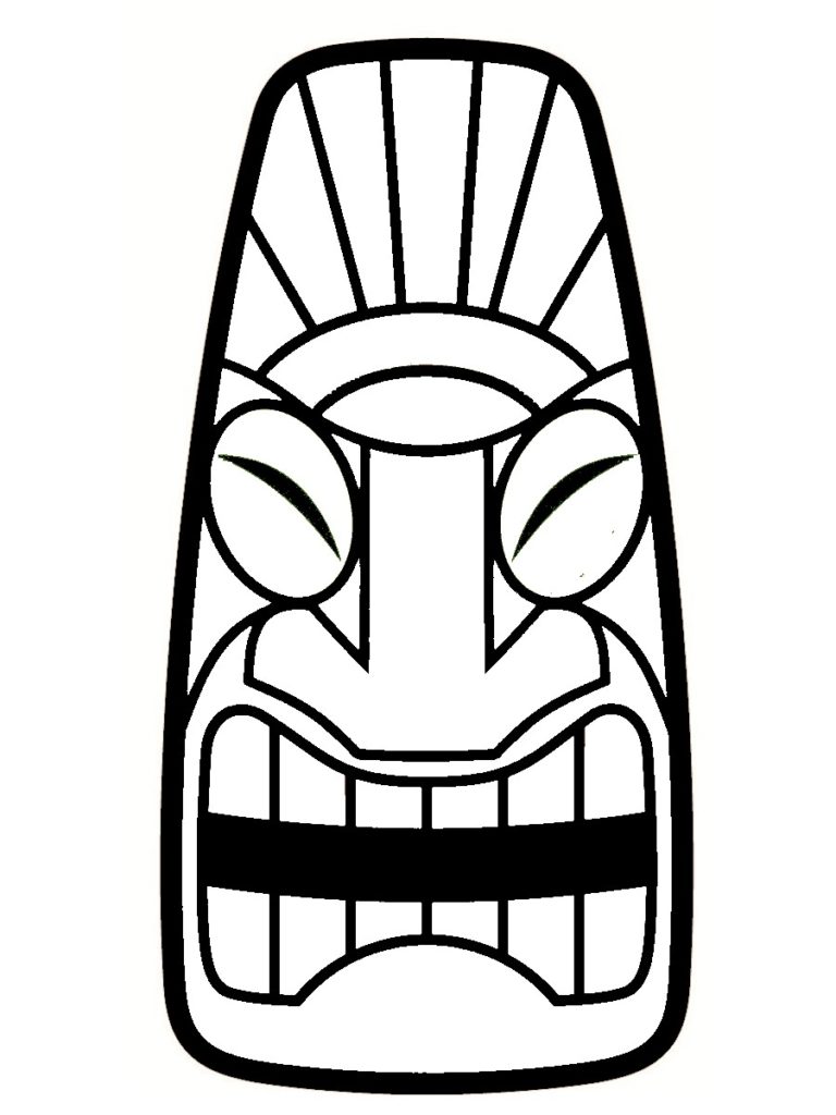 tiki à colorier