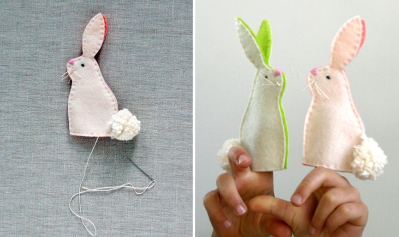 Fabriquer une marionnette à doigt lapin