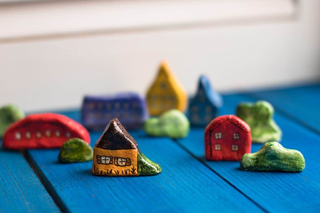 petites maisons en pâte à sel