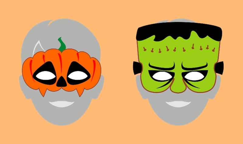 Masque Halloween à imprimer et fabriquer avec Tête à modeler
