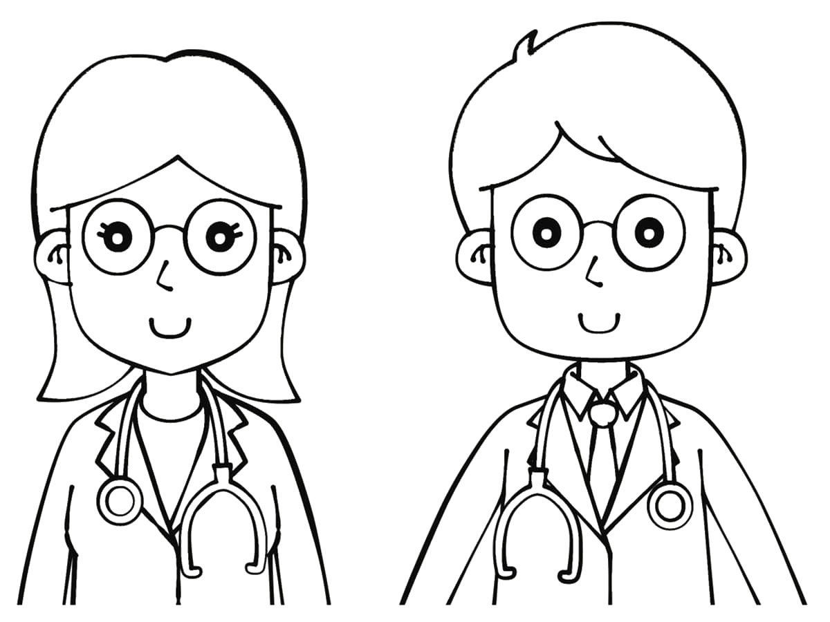 Coloriage docteur / médecin : 50 dessins à imprimer