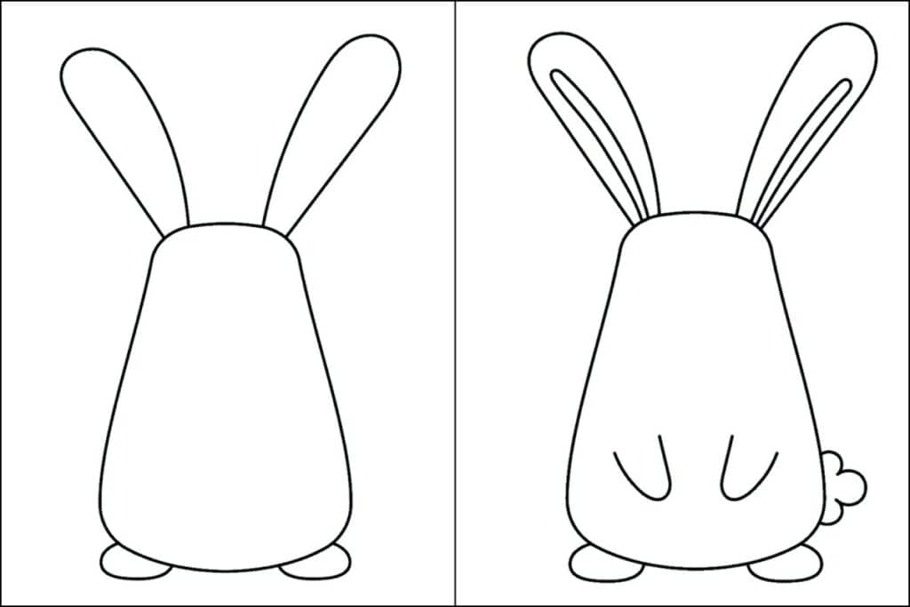 étape 2 pour dessiner un lapin