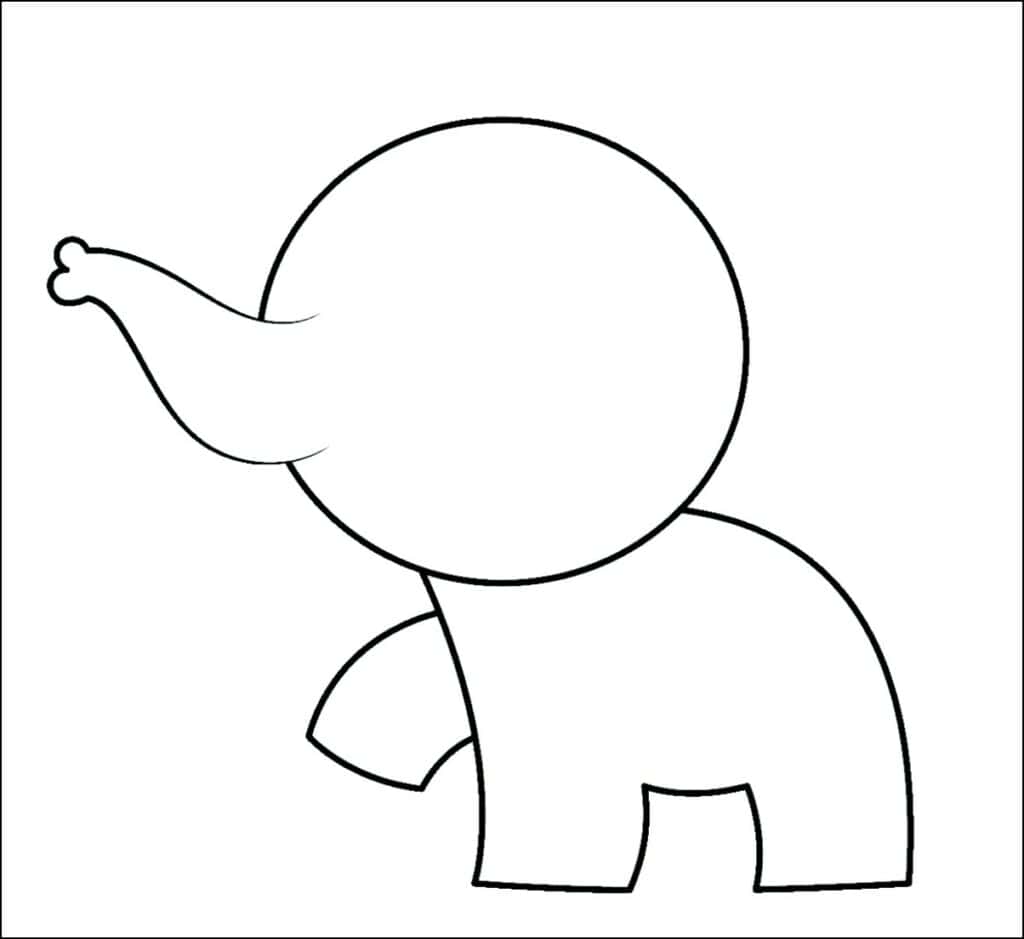 étape 3 pour dessiner un éléphant facilement