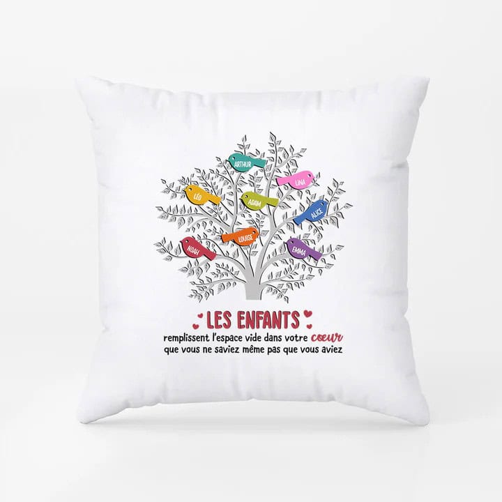 Coussin famille personnalisé