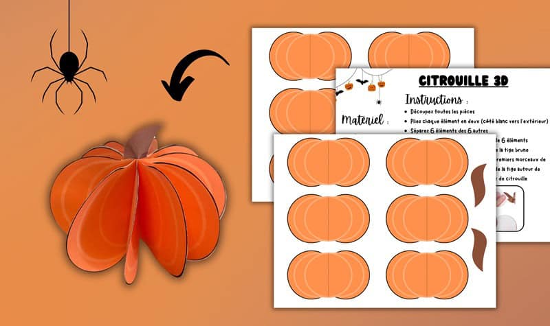 citrouille 3d papier imprimer