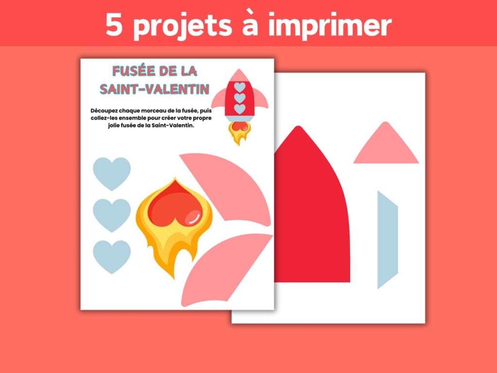 bricolage saint valentin à imprimer